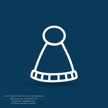 Kış şapka web simgesi