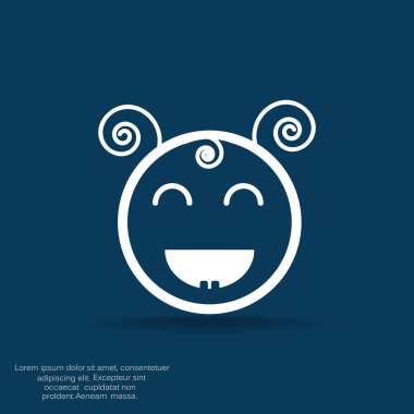 Mutlu bir çocuk yüzü doodle