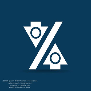 Yüzde işareti ile okları