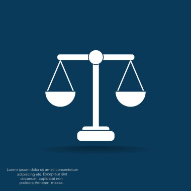 Adalet basit web simgesi ölçekleri