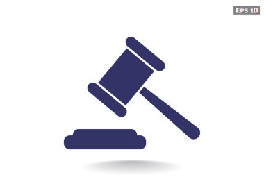Açık artırma çekiç basit web simgesi