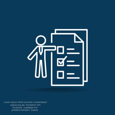 İşadamı denetim listesi simgesi