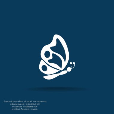 Basit kelebek web simgesi