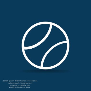 Tenis topu ince çizgi simgesi