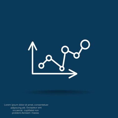 Eğri çizgi grafik simgesini