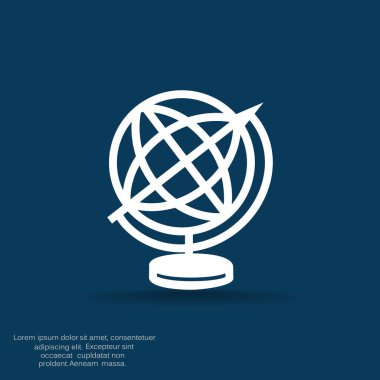 Basit küre web simgesi 