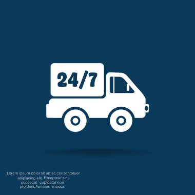 Sevkiyat teslimat kamyonu web simgesi