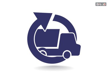 Yuvarlak ok ile basit kamyon