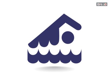 yüzücü atlet illüstrasyon