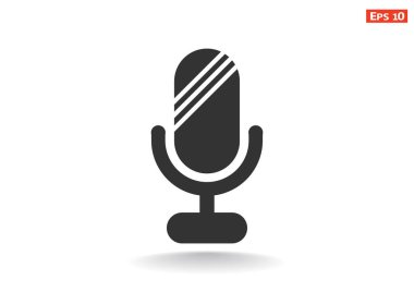 Basit mikrofon web simgesi