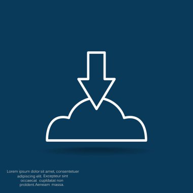 Bulut dosya download simgesi