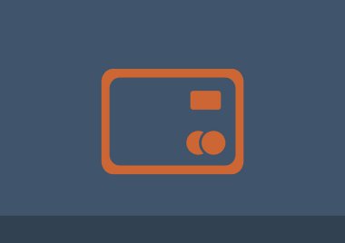 Plastik kart basit web simgesi