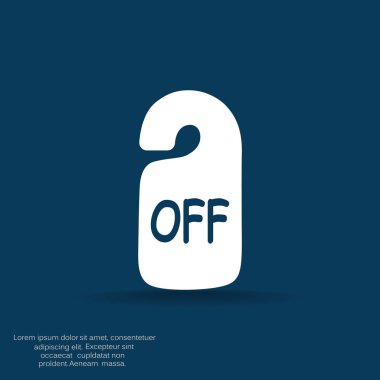 Etiket asılı üzerinde yazıt