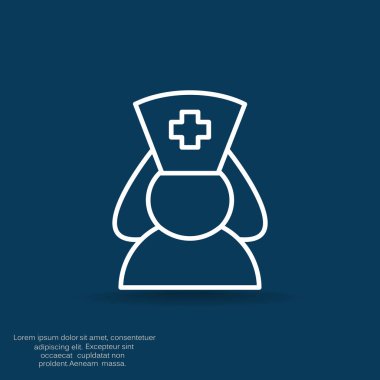 Hemşire basit simgesi