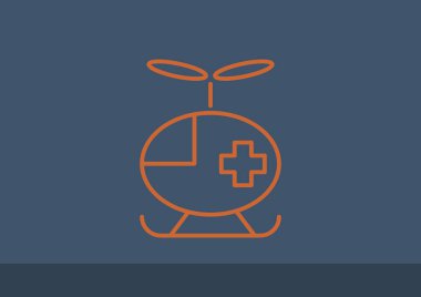 Helikopter basit simgesi