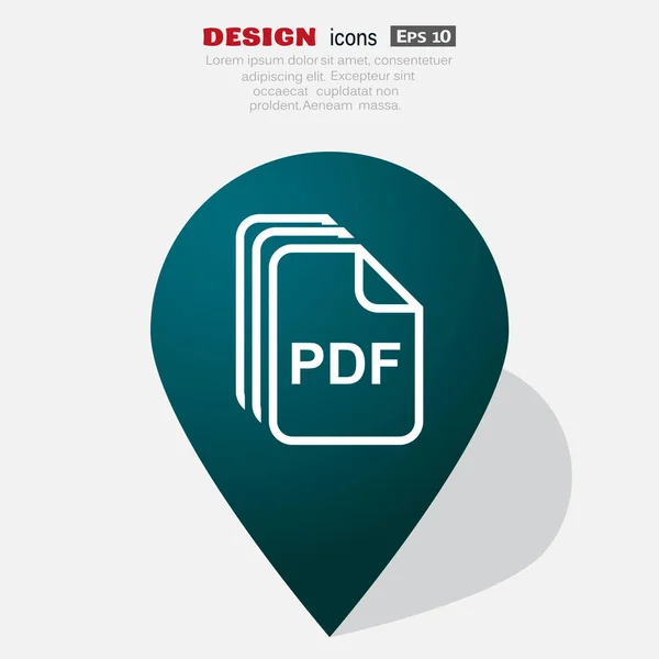 Dateien pdf einfaches Web-Symbol — Stockvektor