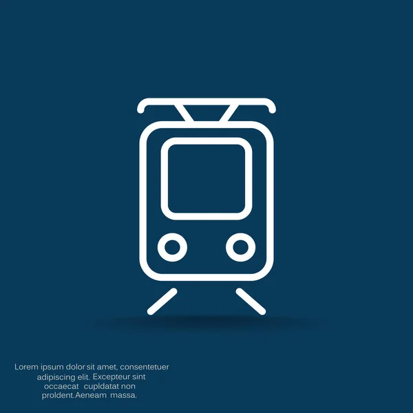 Icono de tranvía simple — Vector de stock