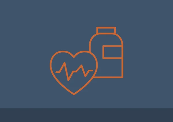 Cura para la salud del corazón — Archivo Imágenes Vectoriales