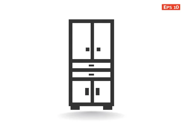 Wardrobe flat icon — Stock Vector