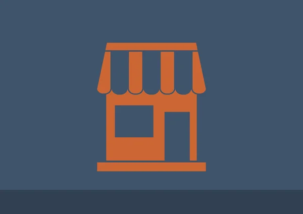 Esquema simple signo de tienda — Vector de stock