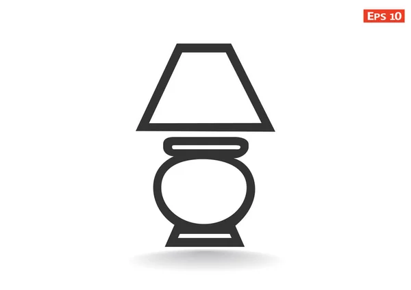 Enkel lampa-ikonen — Stock vektor