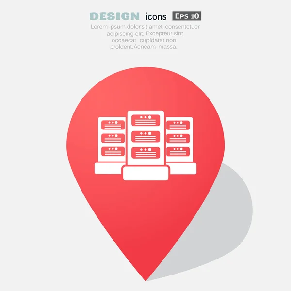 Ícone web de servidores de dados —  Vetores de Stock
