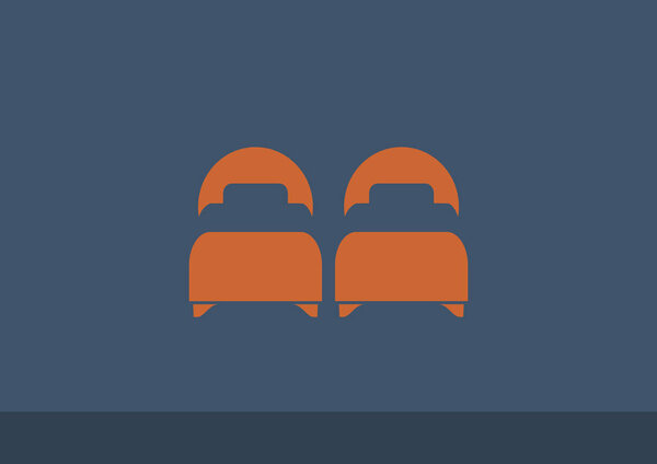 Twin beds, web icon