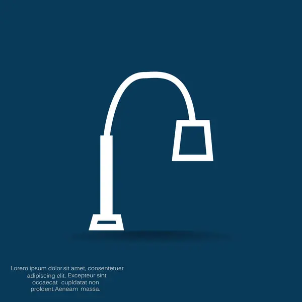 Eenvoudige lamp pictogram — Stockvector