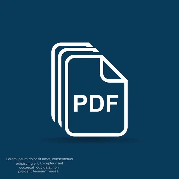 Dosyalar Pdf basit web simgesi — Stok Vektör