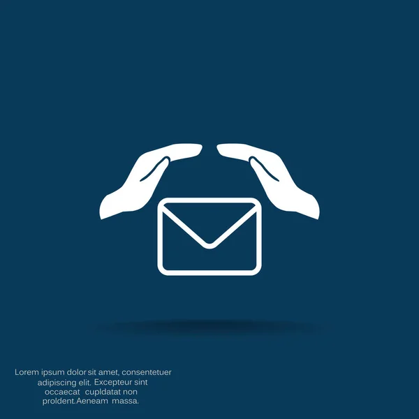 Insurance correspondence icon — Stock Vector