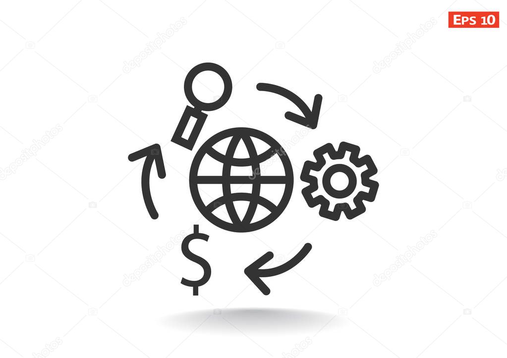 Set of business simple web icon