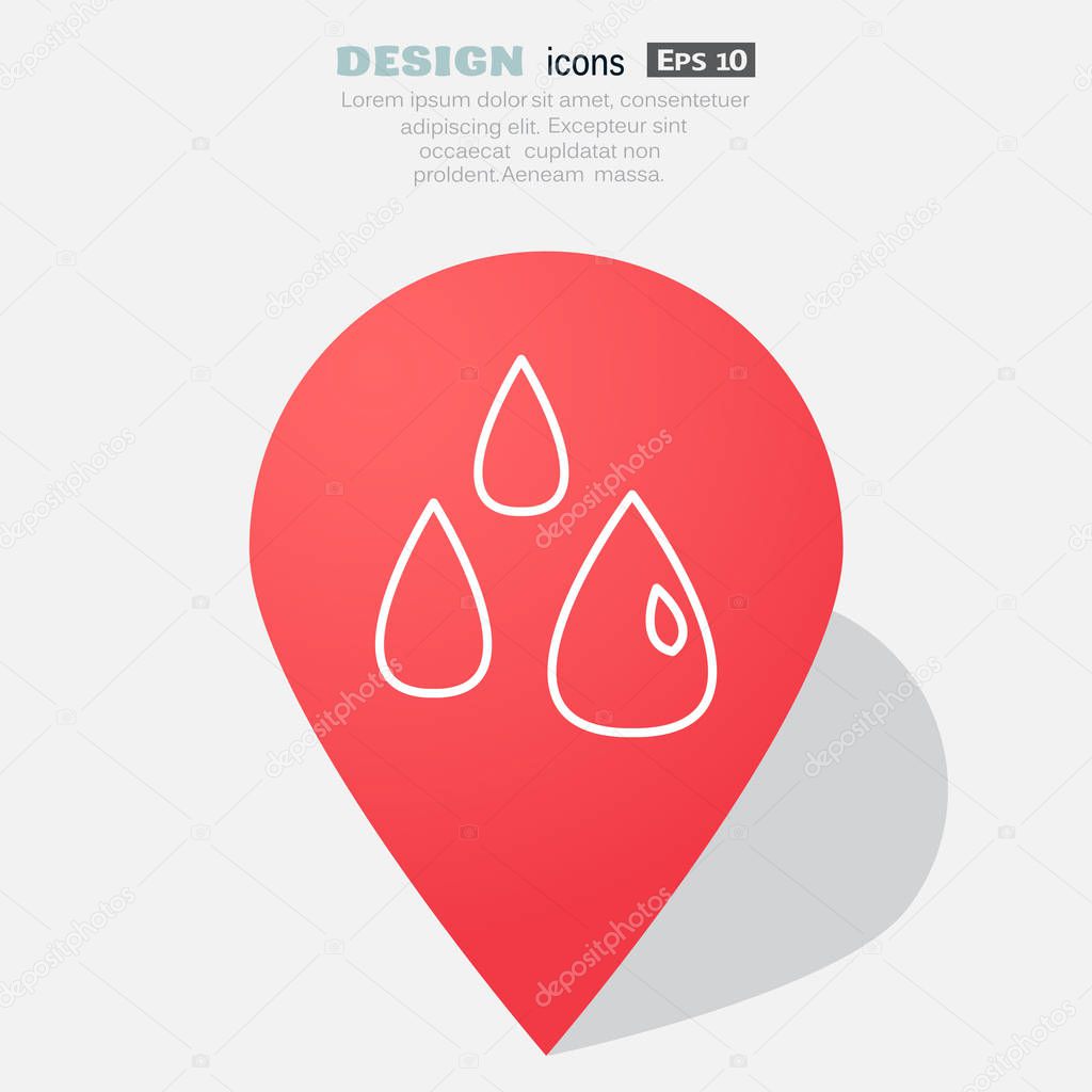 Liquid droplets simple web icon