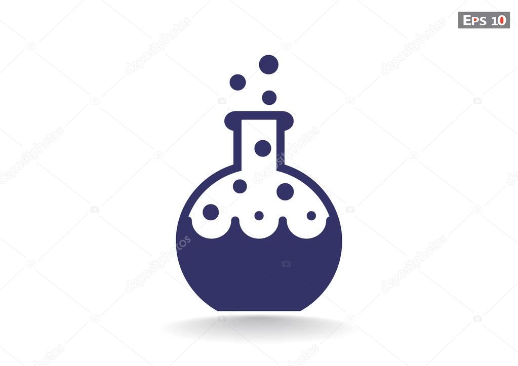 Chemical flask simple web icon