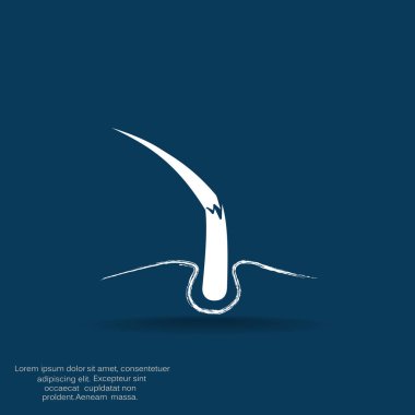 Hasarlı saçın web simgesi