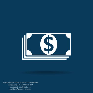 Dolar web simgesi yığını