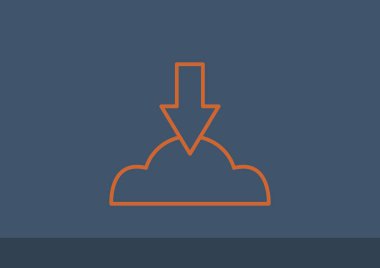 Bulut dosya download simgesi