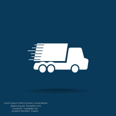 Hızlı teslimat kavramı üzerinde basit kamyon
