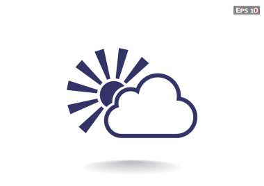 bulutun arkasında güneş