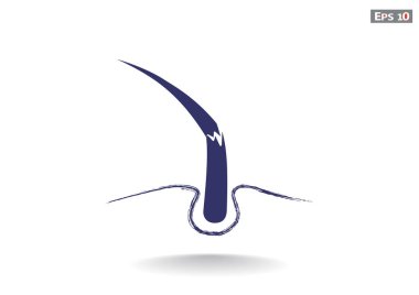 Hasarlı saçın web simgesi