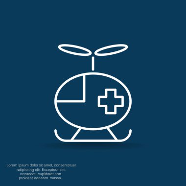 Helikopter basit simgesi