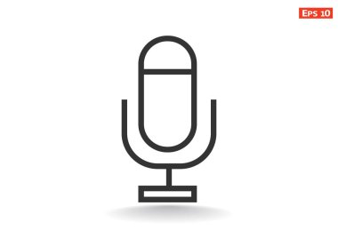 Basit mikrofon web simgesi