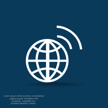 Basit küre web simgesi 