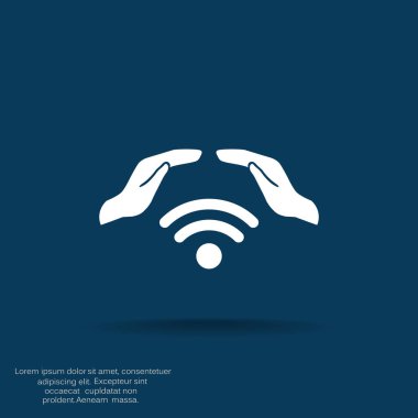 Radyo dalgaları ile el simgesi