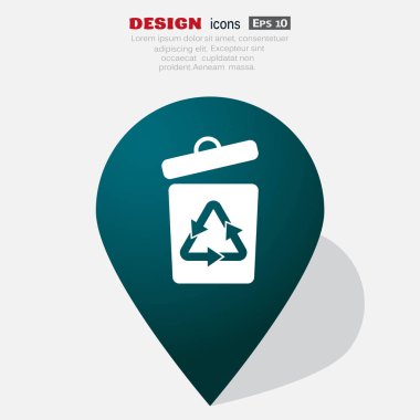 Atık geri dönüşüm sembolü ile okları