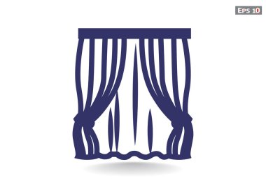 Pencere perde düz simgesi