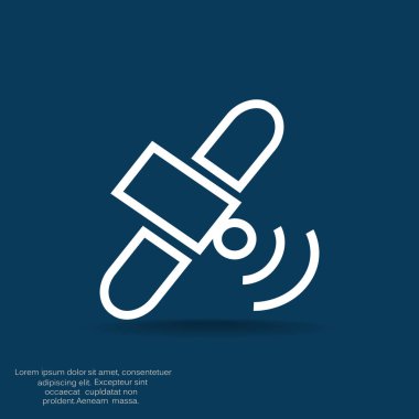 Uzay İstasyonu ince çizgi simgesi