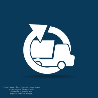 Yuvarlak ok ile basit kamyon