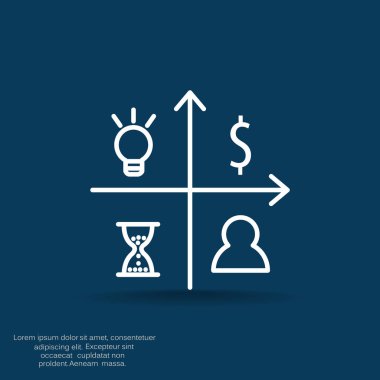 iş büyüyen grafik sunum simgesini