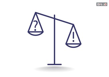 Scales of justice simple web icon clipart