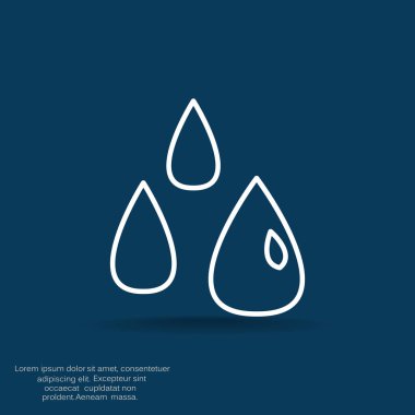 Sıvı damlacıkları basit web simgesi